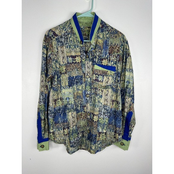 Rare Robert Weldon Original Lot Of 3 Abstract Button Down Shirts Sz Medi… - Picture 5 of 11